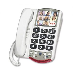 Clarity Telephone for seniors allows you to program up to 9 quick contacts identified by a photo.